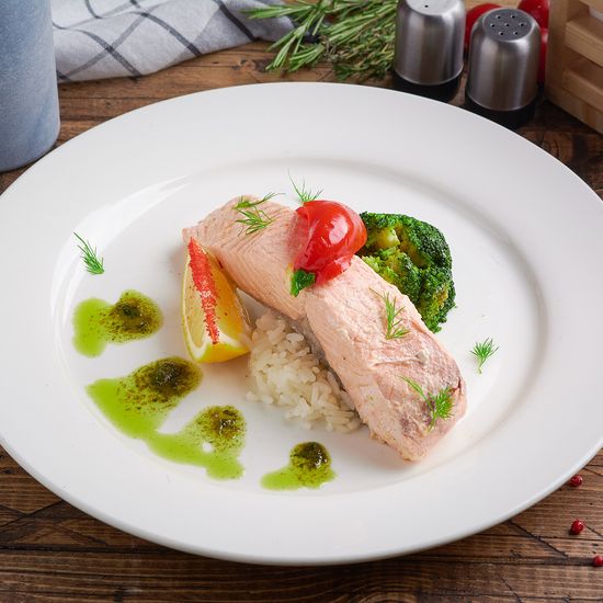 Сёмга с овощами