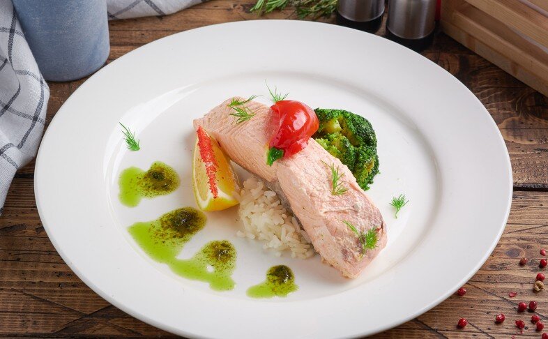 Сёмга с овощами