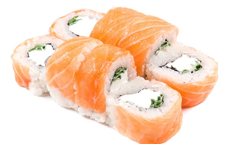 Ролл «Филадельфия» с зелёным луком