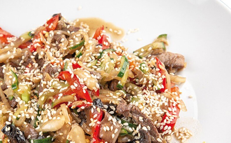 Салат с говядиной