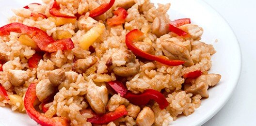 Рис с лососем