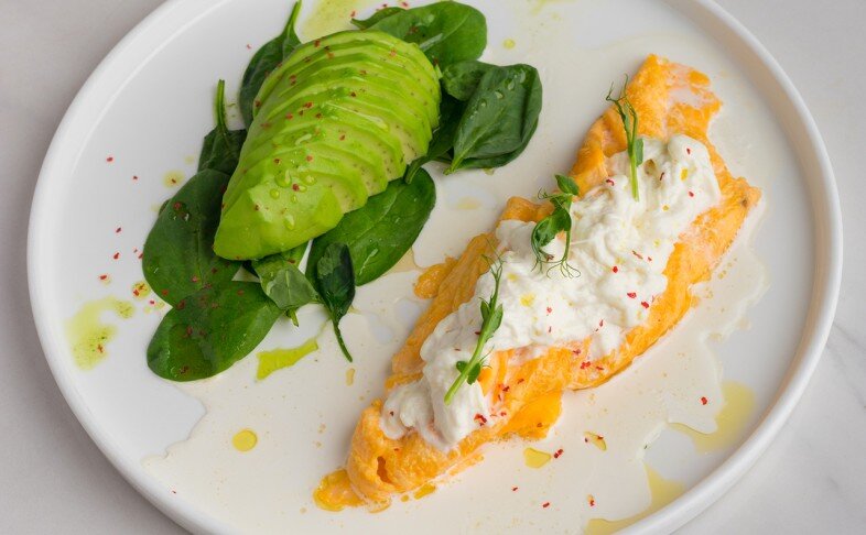 Французский омлет со страчателлой