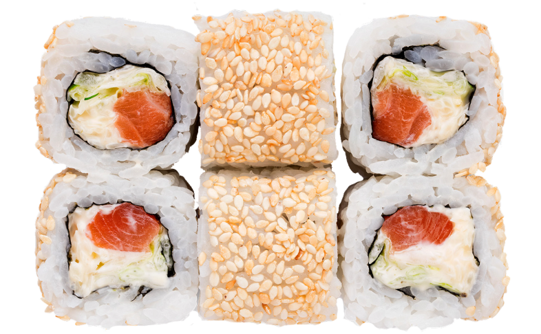 Ролл «Цезарь с лососем»