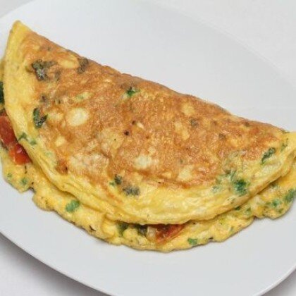 Свинина в омлете