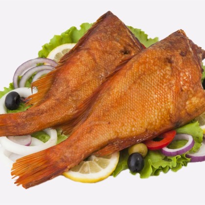 Окунь  жареный