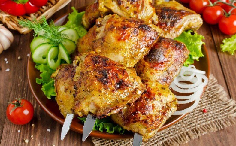Шашлык из куриных бёдер