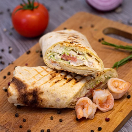 Шаурма с креветками