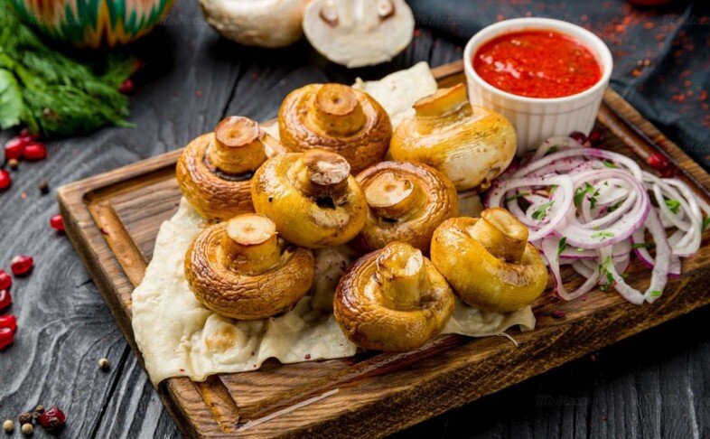 Шампиньоны на углях