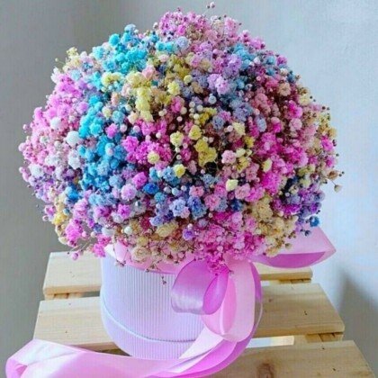 Композиция с гипсофилой "Взрывная страсть"