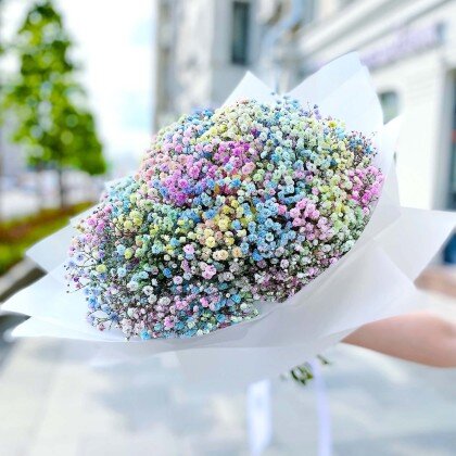 Букет с гипсофилой "Комплимент"