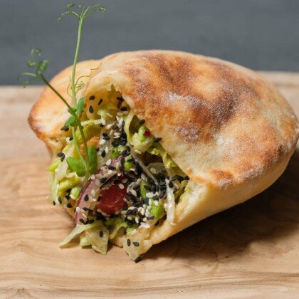 Пита с креветками