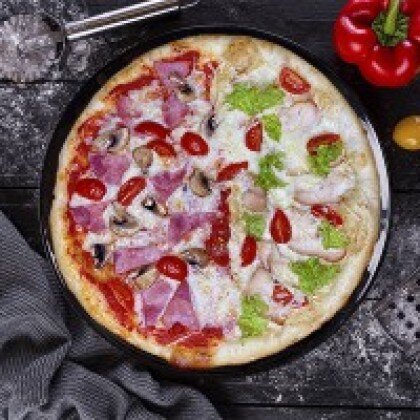 Пицца «Ветчина-грибы/Цезарь»