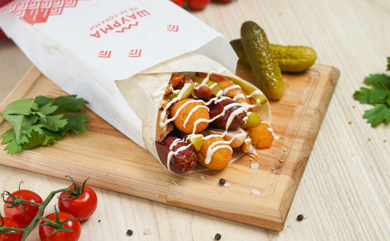 Шаурма Баварская с горчичный соусом