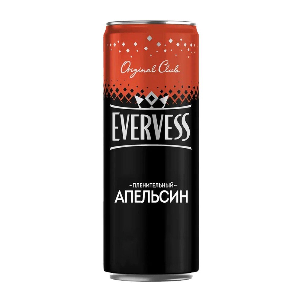 Газированный напиток Evervess Апельсин ж/б