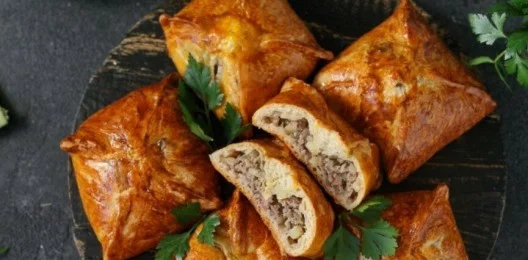 Слойка «Картофель с мясом»