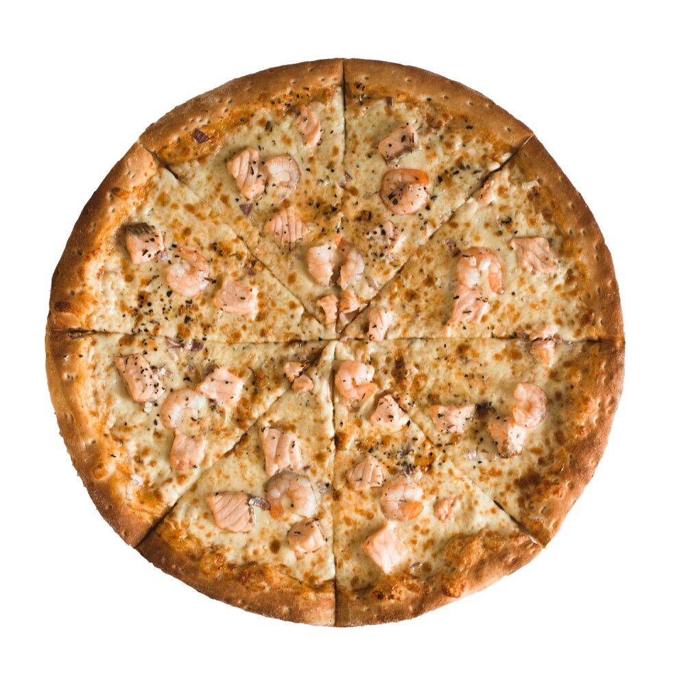 Пицца  «Лосось с креветками»