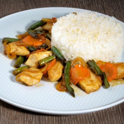 Говядина терияки с рисом