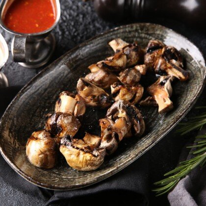 Шампиньоны на гриле