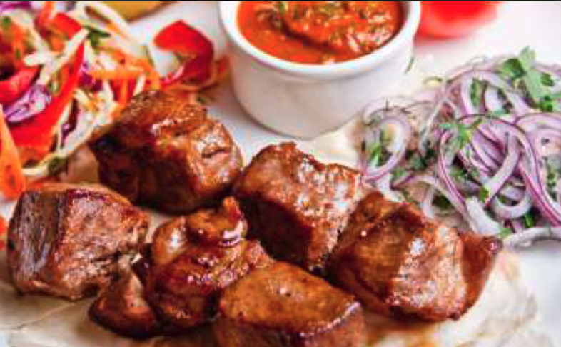 Шашлык из свинины в лаваше «БОМБА»