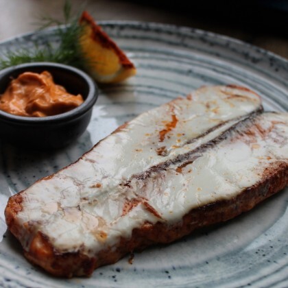 Стейк из сёмги в сливочном соусе