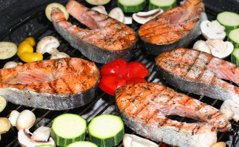 Форель на углях