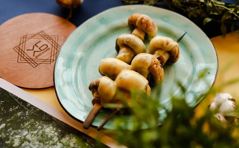 Шампиньоны на гриле