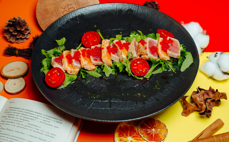 Ассорти татаки из тунца и лосося