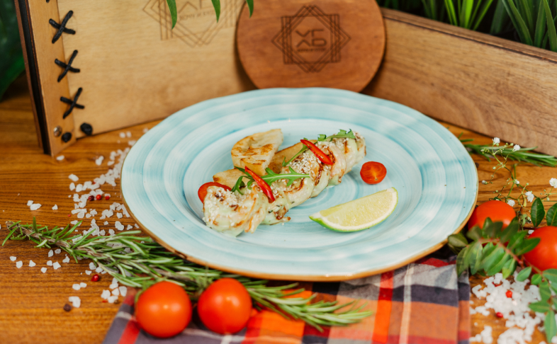 Креветки в соусе "Васаби"