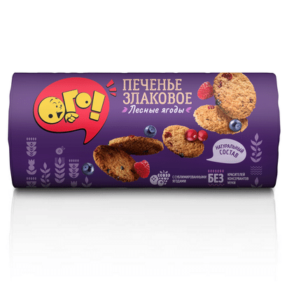 Печенье злаковое "ОГО" Лесные ягоды