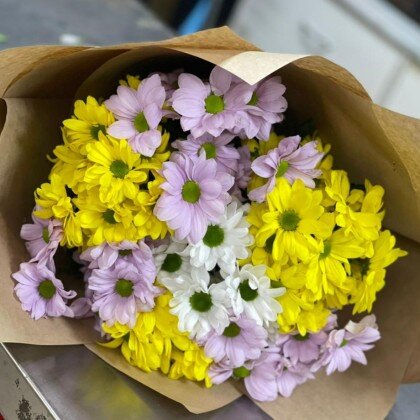 Букет хризантем 7