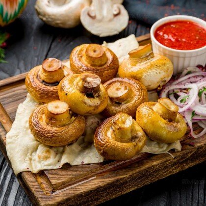 Шампиньоны на углях