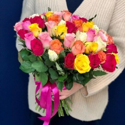 Роза микс 42 см.  Цвет на момент оформление заказа