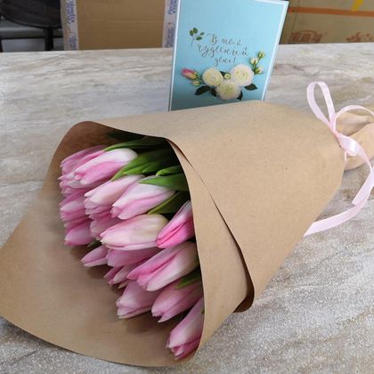 Букет нежных тюльпанов. Цвет на выбор, указывайте в комментариях