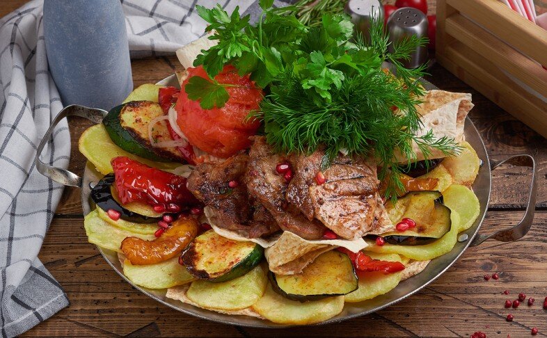 Садж кебаб свинина