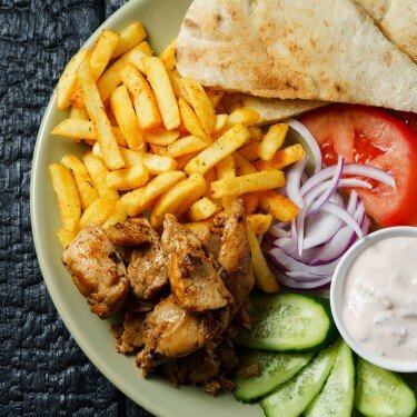 Гиро на тарелке