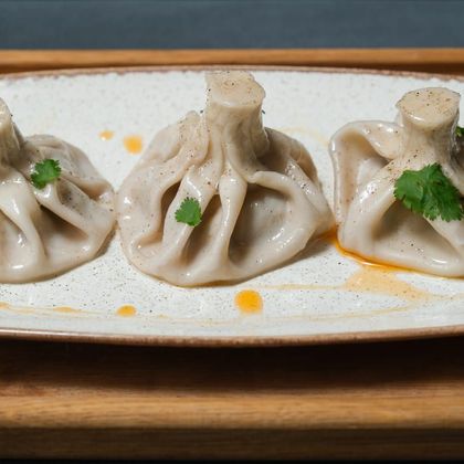 Хинкали с картофелем и грибами