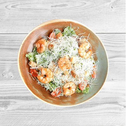 Салат Цезарь с креветкой