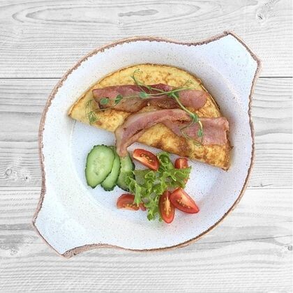 Омлет с беконом