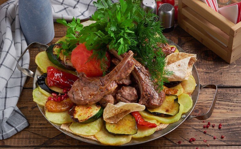 Садж кебаб баранина