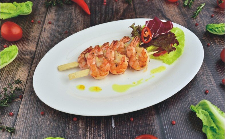 Креветки на шпажке
