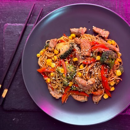 Лапша со свининой