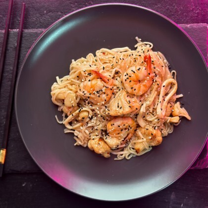 Лапша с морепродуктами