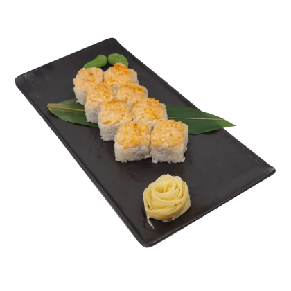 Запеченный ролл с гребешком