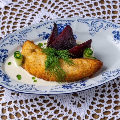 Тельное из трех видов рыбы, с вяленой свеклой