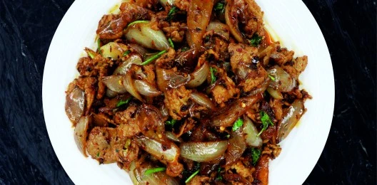 70 говяжья вырезка с зирой и луком