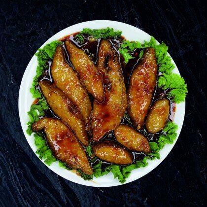 48 Палтус в соевом соусе