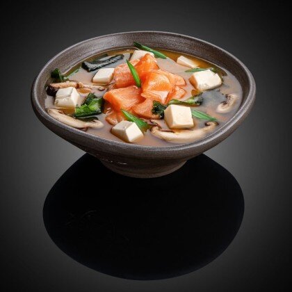 Суп «Мисо» с фарерским лососем