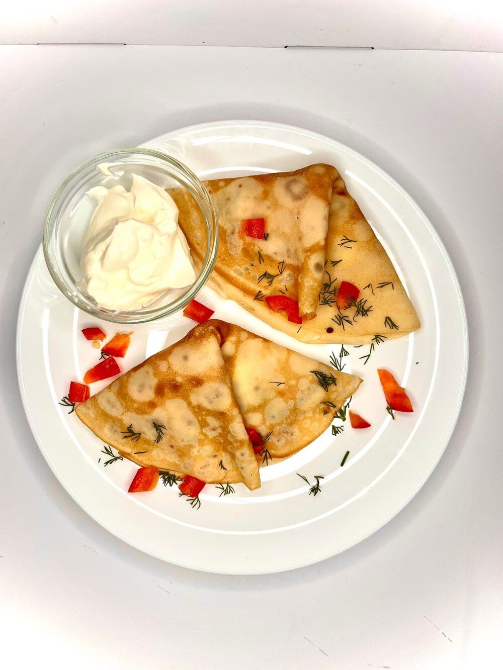 Блинчики с ветчиной и сыром