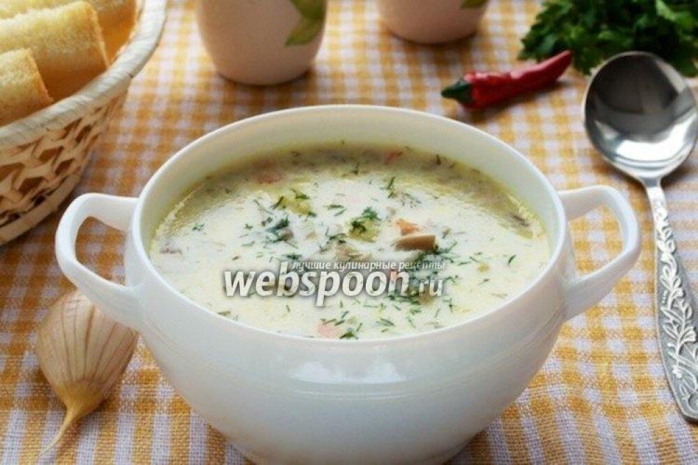 Суп сырно-грибной