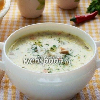 Суп сырно-грибной